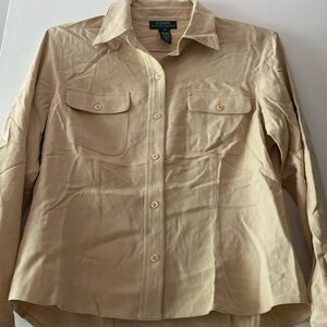 Ralph Lauren Long sleeve 100% silk thick soft material